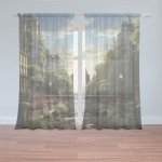 Sablio Záclony Paříž Eifellova věž Art: 2ks 150x250cm – Hledejceny.cz