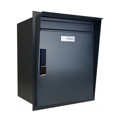 Parcel box (schránka na balíky) DOLS MINI II - pro zazdění s vhozem - RAL 9005 MAT. - ČERNÁ – Hledejceny.cz