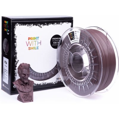 Print With Smile PLA – Chocolade Shine 1,75 mm; 1 kg – Zboží Živě