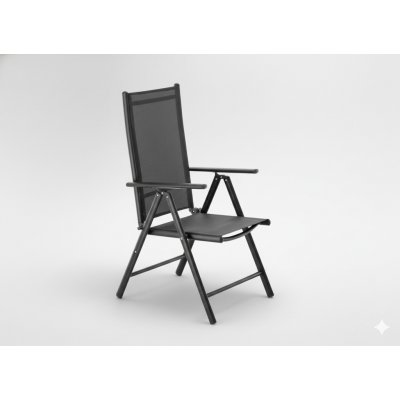Pro-Tech shop TIH3804 Zahradní skládací židle, šedá 66x56x107cm 62428 – Hledejceny.cz