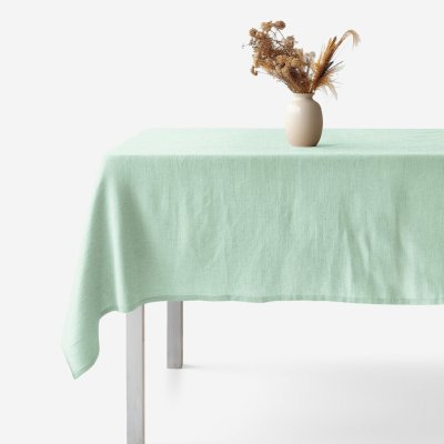 Goldea hranatý ubrus ze lněné směsi - světle mátový 100 x 100 cm – Hledejceny.cz