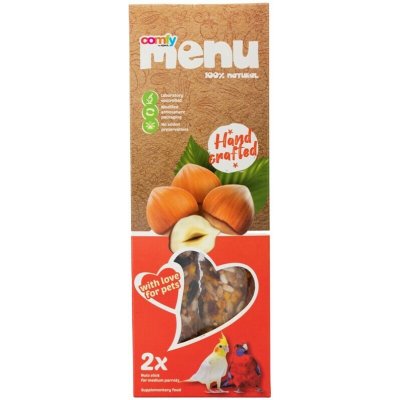 Comfy Menu Ořechové tyčinky pro středně velké papoušky 90 g – Hledejceny.cz