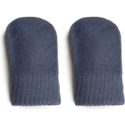 Kojenecké úpletové bavlněné rukavičky ocelově modrá – Zboží Dáma