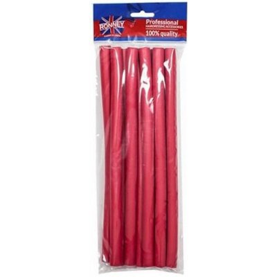 RONNEY Papiloty Flex Rollers Red 10ks - papiloty na vlasy 12x210mm - červené – Zboží Dáma