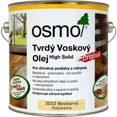 Osmo 3032 Tvrdý voskový olej Original 10 l Bezbarvý hedvábný polomat – Sleviste.cz