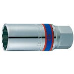Hlavice nástrčná s gumovou objímkou na zapalovací svíčky King Tony 1/2 CrV 12 hran, 21mm 463021R – Hledejceny.cz