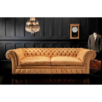 Barrington Furniture Sofa Chesterfiel Ambasador hnědá Old – Zboží Mobilmania