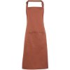 Zástěra Premier Workwear Pracovní zástěra za krk s kapsou PR154 Chestnut Pantone 7525 72x86cm