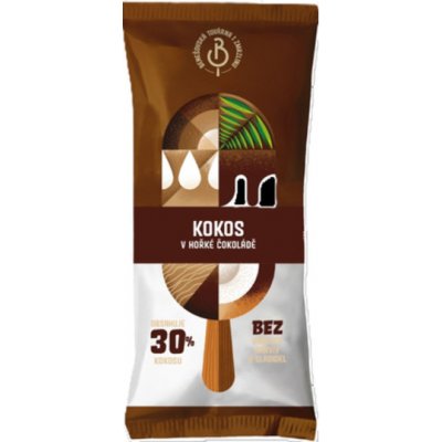 Benešovská továrna na zmrzlinu Kokos v hořké čokoládě 70 ml – Hledejceny.cz