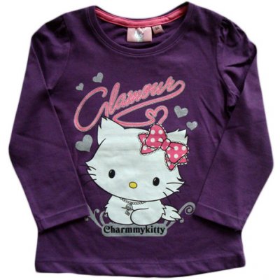 Hello Kitty krásné originální dětské tričko pro holky fialové
