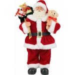Dekorace MagicHome Santa s dárky a medvídkem červený 30 cm – Hledejceny.cz