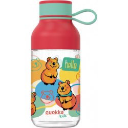 Quokka plastová láhev Ice Kids s poutkem 430 ml Happy