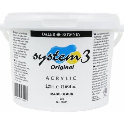 Daler Rowney System3 akrylová barva mars black 2250 ml – Hledejceny.cz