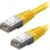 síťový kabel AlzaPower APW-CBP5EF0005I Patch CAT5E FTP, 0,5m, žlutý