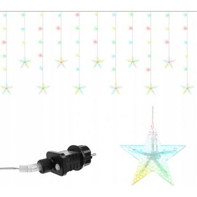 ISO 11319 Světelný závěs hvězdy 108 LED multicolor – Hledejceny.cz