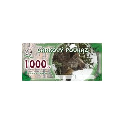 e‑myslivost.cz Dárkový poukaz v hodnotě - 1000Kč – Zboží Dáma