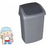 Curver SWING BIN 10L Odpadkový koš 24,6 x 19,8 x 37,3 cm šedý 03984-373 – Zboží Dáma