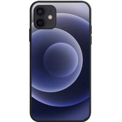 Pouzdro NXE měkký s motivem barevných kruhů iPhone 12 mini - tmavě modrý