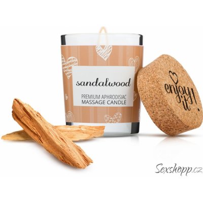 Enjoy it! Masážní svíčka Sandalwood 70 ml – Zboží Dáma