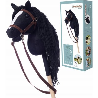 Kůň na tyči hobby horse HOPPIHORSE velikost A4 černý – Sleviste.cz