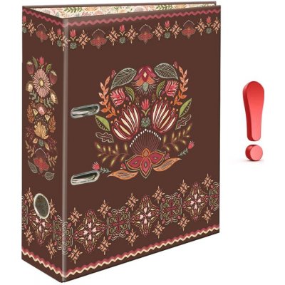 ARGUS Pořadač pákový A4 Floral scape, hnědý, 7,5 cm 16710389z – Zboží Živě