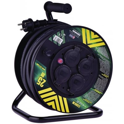 Emos Gumový prodlužovací kabel na bubnu 4 zásuvky, 25m, 2,5mm2 1908542500