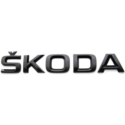Škoda Auto Zadní nápis Škoda - Škoda Fabia II (od roku 2013>) - černý v barvě BLACK MAGIC, originál