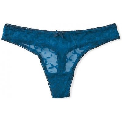 Victoria's Secret Dámské tanga Stretch Cotton Thong Panty modrá – Zboží Mobilmania