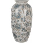 Porcelánová váza s modrými květy Vintage Unique - 19*10*38 cm - Clayre & Eef – Hledejceny.cz