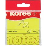 Kores samolepicí bloček neon žlutý 75 x 75 mm, 100 listů – Zbozi.Blesk.cz