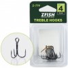 Rybářské háčky Zfish Trojháček Treble Hooks Z-779 vel.6 6ks