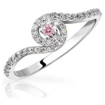 Danfil zásnubní prsten z bílého zlata s růžovým safírem a diamanty DF 3052  od 16 720 Kč - Heureka.cz