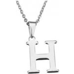 Šperky4U Ocelový řetízek s přívěškem iniciála "H" OPD0090-H – Sleviste.cz