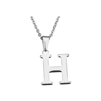 Šperky4U Ocelový řetízek s přívěškem iniciála "H" OPD0090-H – Sleviste.cz