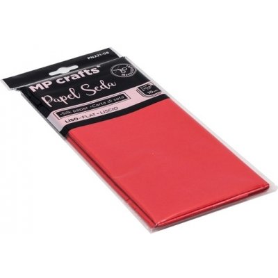 Hedvábný balicí papír 500 x 660 mm, červený, 10 archů – Zboží Mobilmania