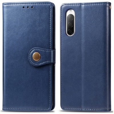 VSECHNONAMOBIL 26372 LEATHER BUCKLE Peněženkový obal Sony Xperia 10 II modrý – Zboží Živě