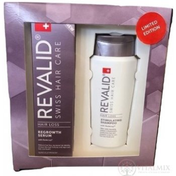 Revalid Hair Loss Promo 2020 Regrowth Serum sérum obnovující růst vlasů 50 ml + Stimulating Shampoo šampon pro posílení vlasů 75 ml dárková sada