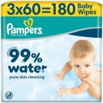 Pampers Dětské čisticí ubrousky s 99 % vody 3 x 60 ks – Hledejceny.cz