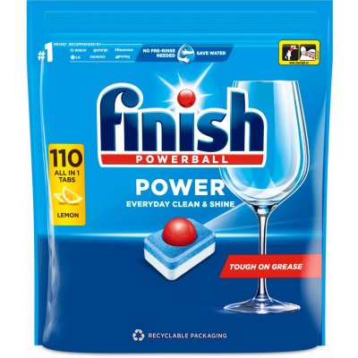 Finish Power All in 1 tablety do myčky nádobí Lemon Sparkle 110 ks – Zbozi.Blesk.cz