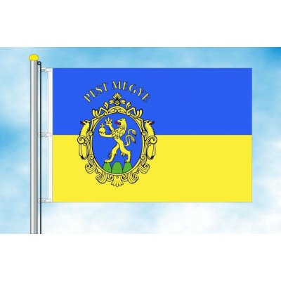 LIBEA, s.r.o. Pest vlajka Rozměr: 100×150 cm, Uchycení: Karabiny na stožár – Hledejceny.cz