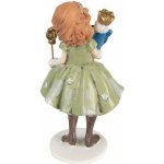Clayre & Eef Dekorace socha děvčátko v zelených šatech držící Louskáčka - 7*6*12 cm – Hledejceny.cz