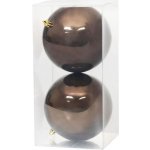 MagicHome Gule Vianoce, 2 ks, hnedé, na vianočný stromček, 12 cm – Zboží Mobilmania