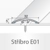 Podlahová lišta Profil Team Přechodový profil stříbro E01 0,93 m 32mm