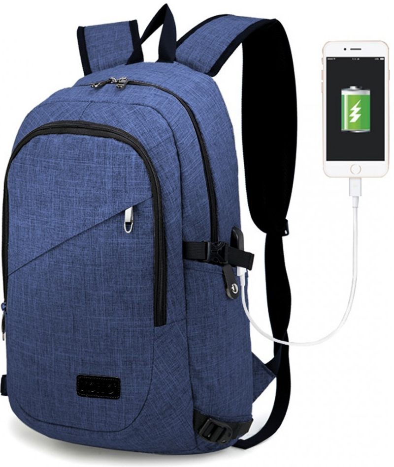 Kono Richie Unisex s USB portem šedý 23 l