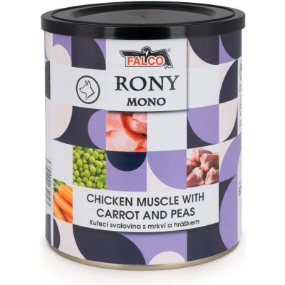 Rony Mono kuřecí svalovina s mrkví a hráškem 800 g – Hledejceny.cz
