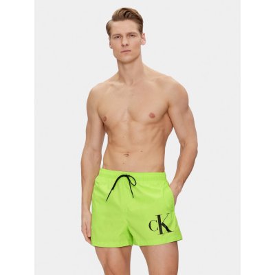 Calvin Klein pánské plavky KM0KM00967 LKQ neonově zelené