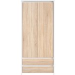 BRW Kaspian SZF2D2S bílá + dub sonoma – Sleviste.cz