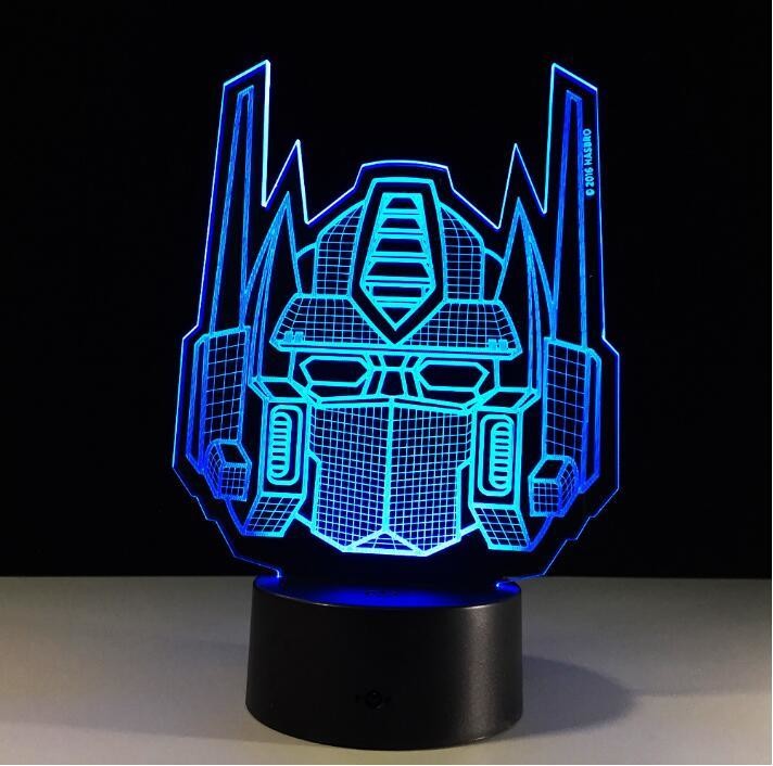 Beling Dětská lampa optimus prime maska 7 barevná S1223