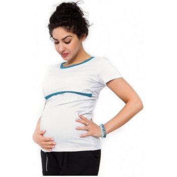 Be MaaMaa těhotenské kojící triko Aldona bílá