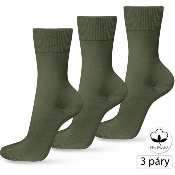 Happy Feet HF-25 Bavlněné pánské ponožky 3páry zelená